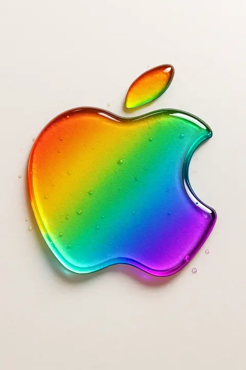 liquid spill apple logo