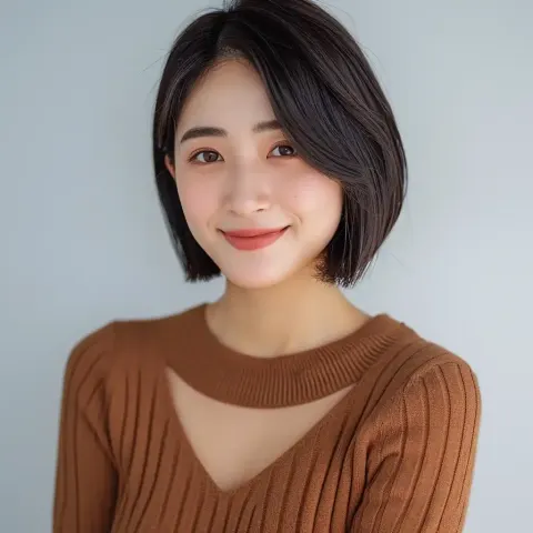 Korean Woman Bob Cut
