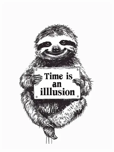 Stencil Sloth Banksy Style