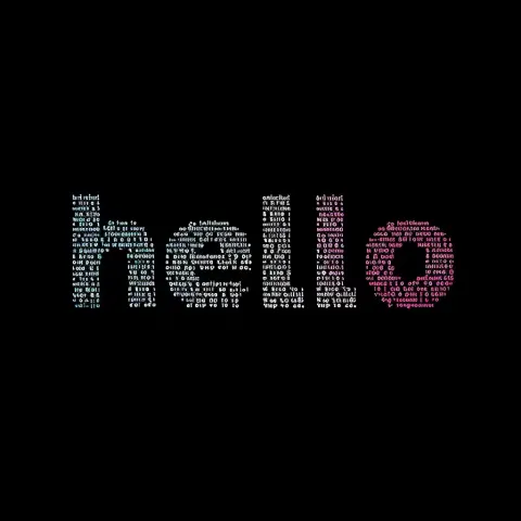 Tiny Text Hello