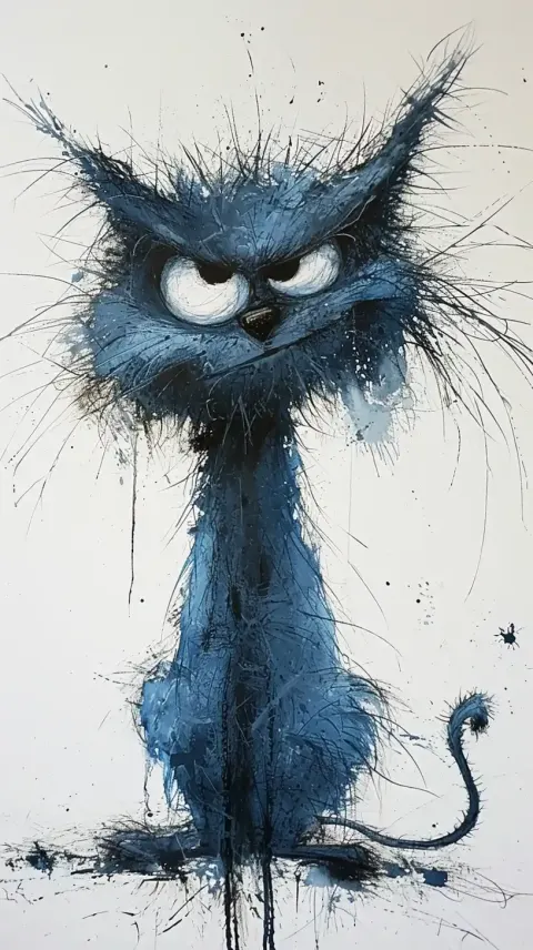 Grumpy Russian Blue Steadman