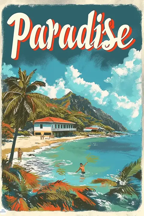 Retro Paradise Beach