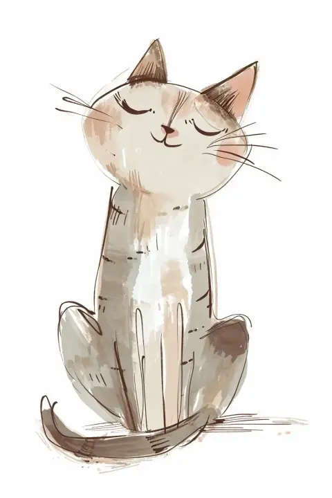 Pastel Cat Clipart