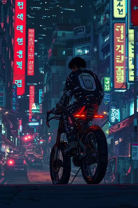 Pixelated Akira in Seoul