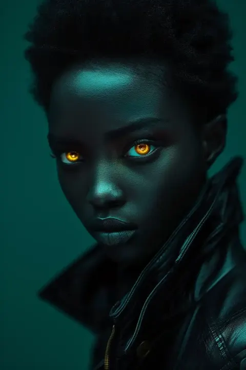Glowing Eyes in Darkness