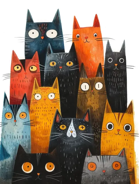Funky Nine Cats