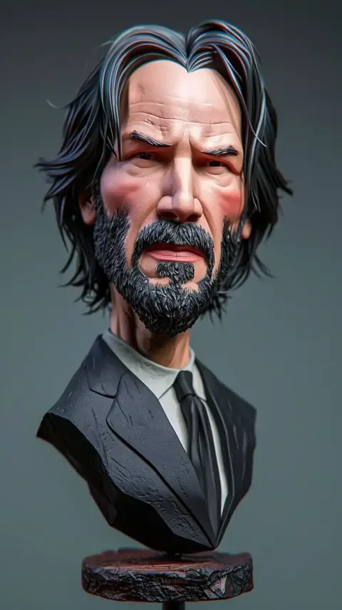 Extreme Caricature Keanu Reeves