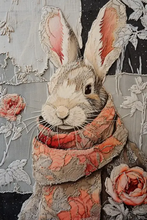 Mixed Media Fabric Collage