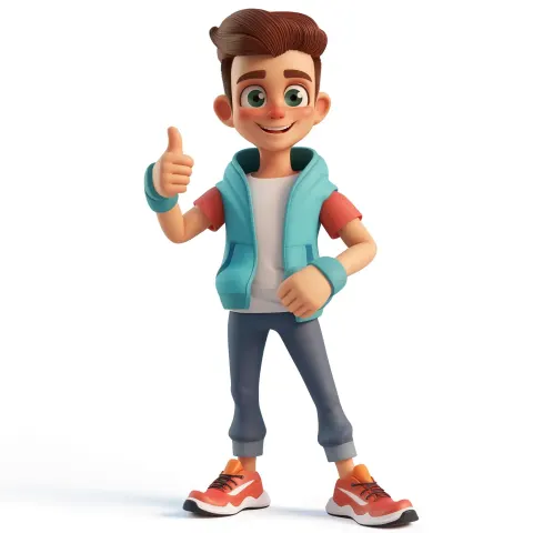 Cartoon Trainer Thumbs Up
