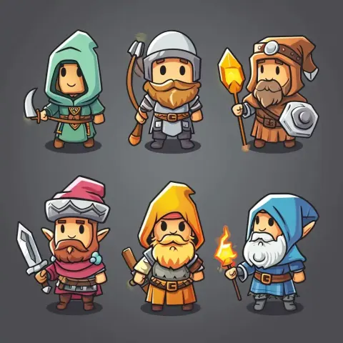 Cartoony Class Icons