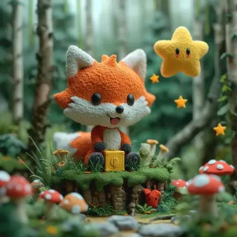 Clay Fox in Mario Forest