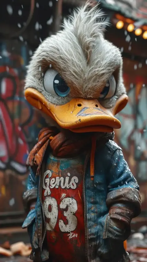 Raw Zombie Duck Cityscape