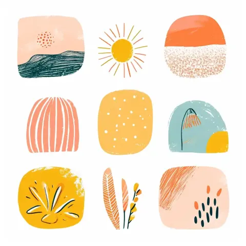 Whimsical Rounded Shapes