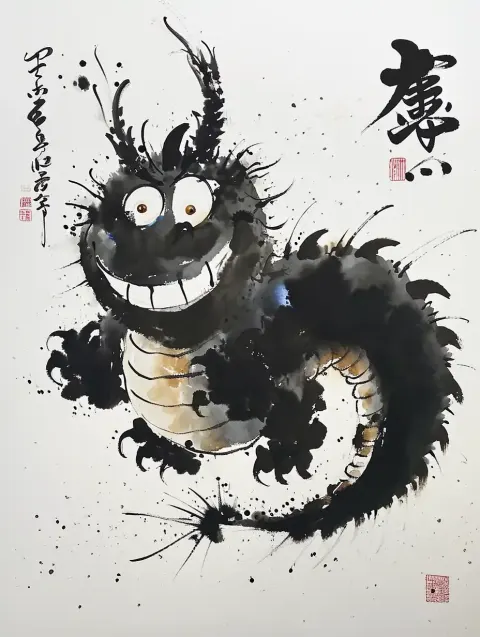 Ink Dragon by Wu Guanzhong