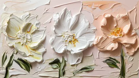 Organic Floral Impasto