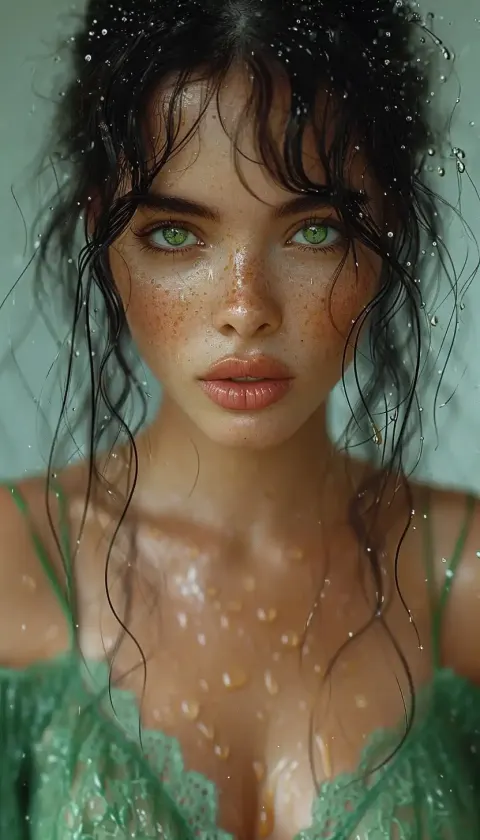 Mixed Race Beauty in Lace