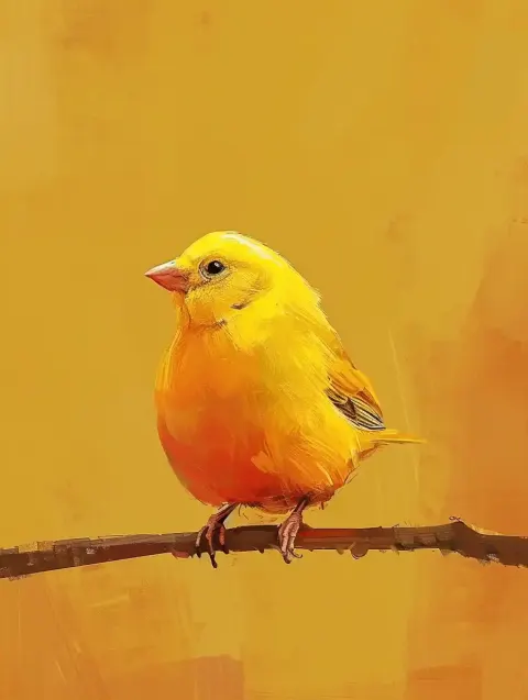Flat Shaded Yellow Bird