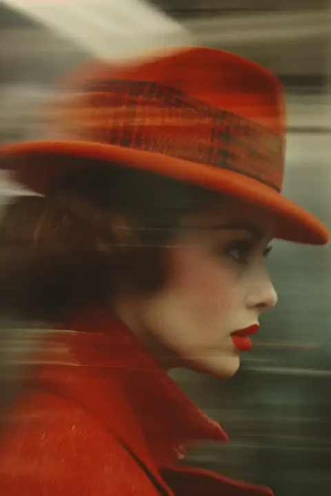 Red Girl in Motion