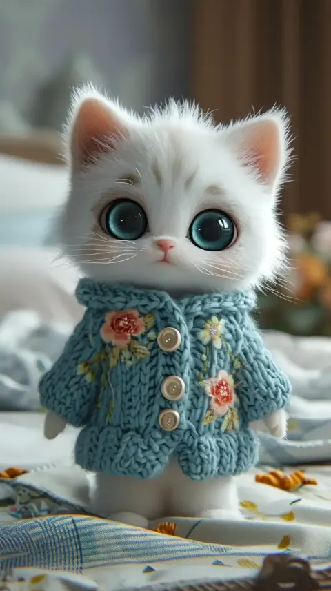 Realistic Cute Kitten