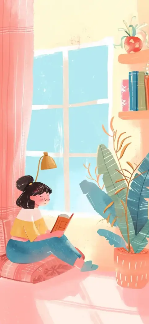 Kawaiicore Girl Reading