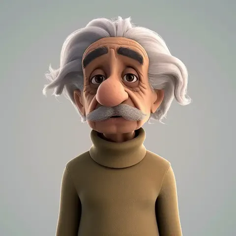 Pixar-Style Einstein Portrait