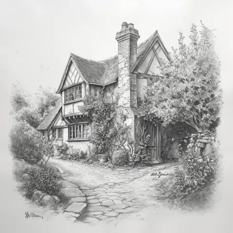 Tudor House in Garden