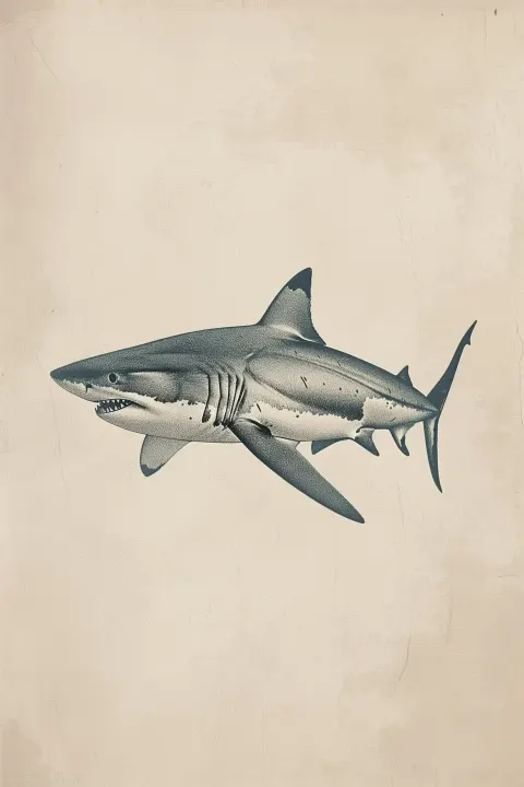 Vintage Shark Poster