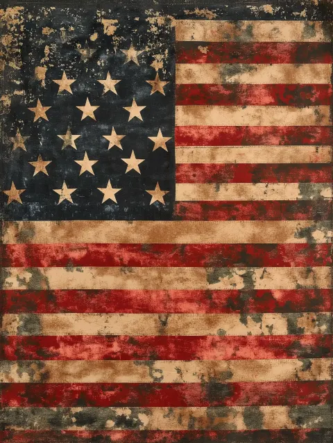 Textile American Flag Realism
