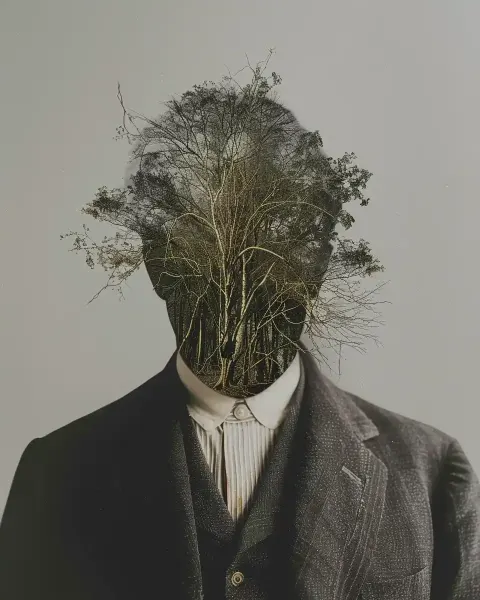 Forest-Headed Man Portrait