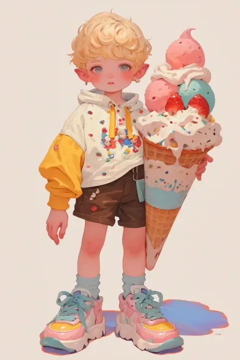 Hyper-Realistic Sorbet Boy