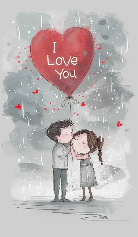 Heart Balloon Love Duo