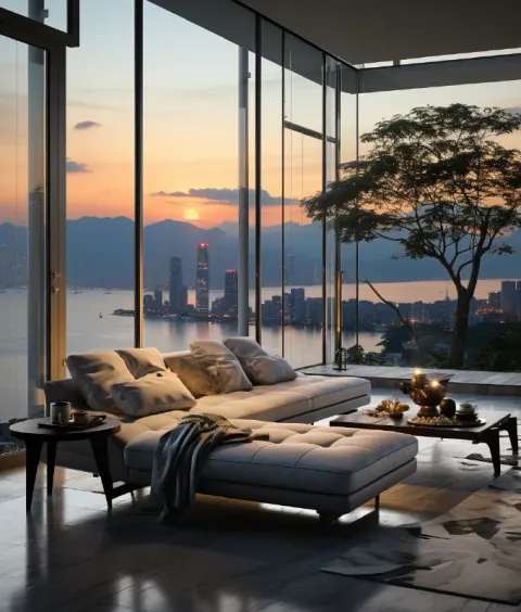 Luxury Hong Kong Penthouse With Rio Tromp Loeil Wall
