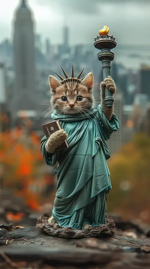 Statue Kitten in NYC