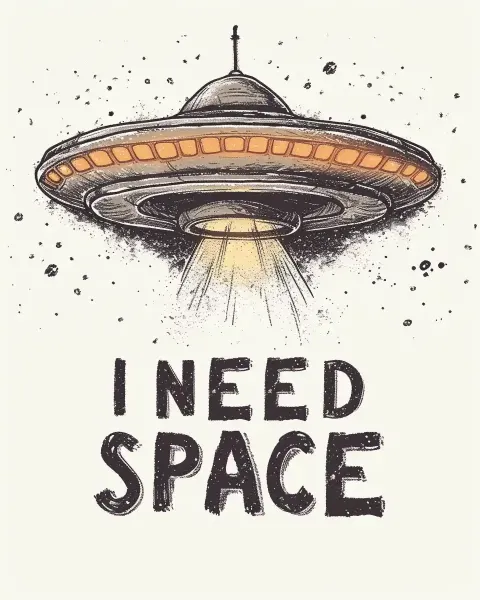 Cosmic UFO Tee Design