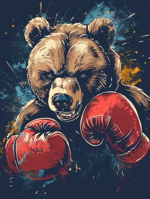 Graphic Boxing Bear