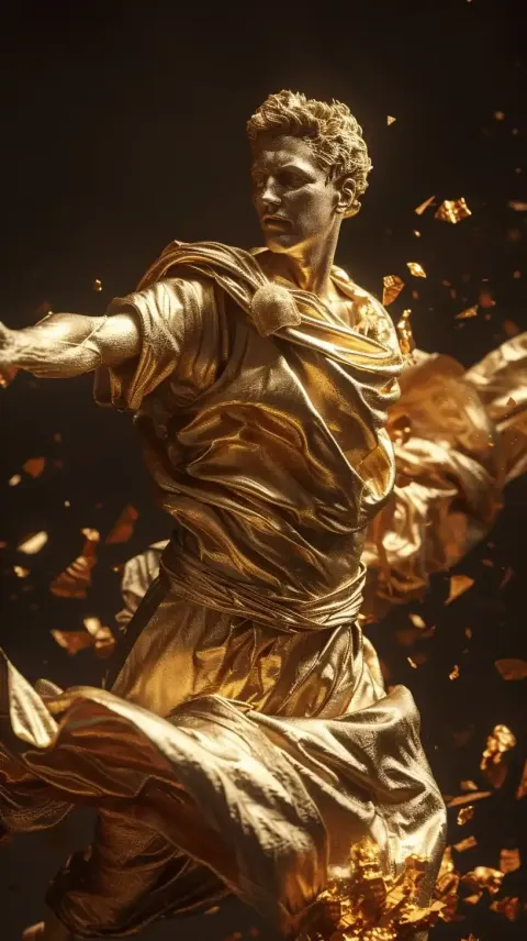 Golden Stoic Statue - Ultra Detailed