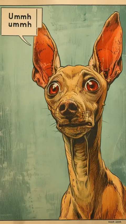 Comic Xoloitzcuintle Barking