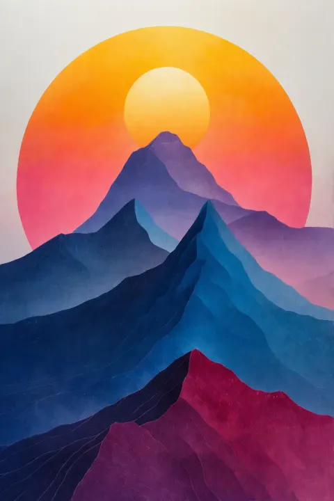 Abstract Wutong Sunrise