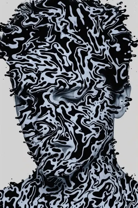 Abstract Portrait Splashes