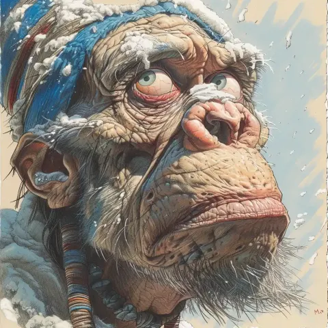 Pharaoh Yeti in Snow