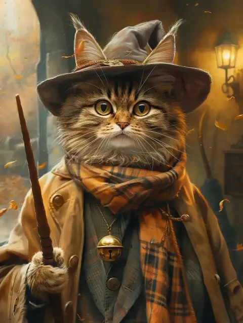 Stylish Cat Wizard Hat