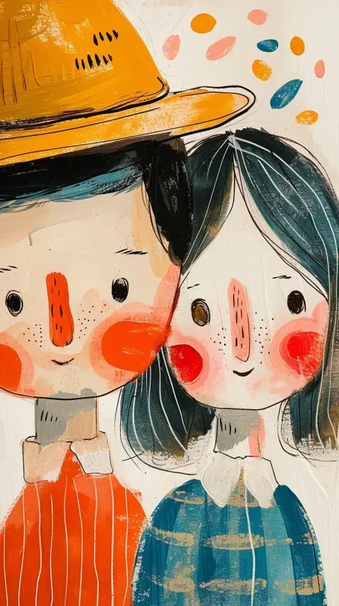 Abstract Couple by Maud Lewis