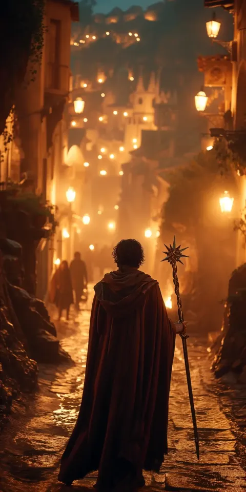 Nighttime Wanderer in Old City