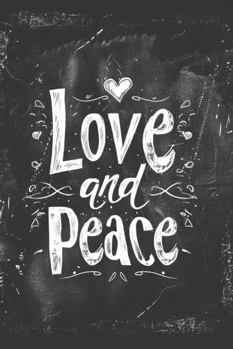 Typographic Love and Peace