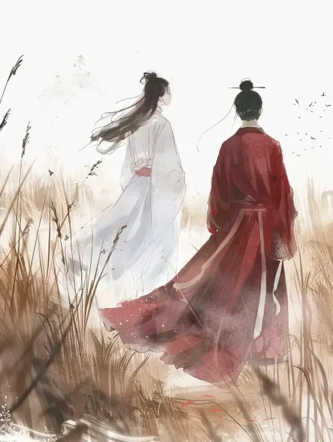 Ink Hanfu Portrait Duo
