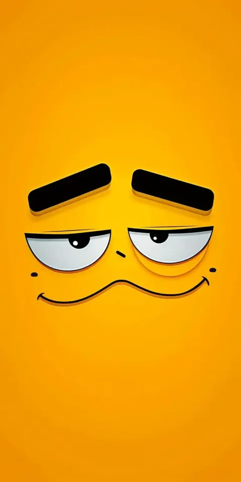 Yellow Emoji on Raw Background