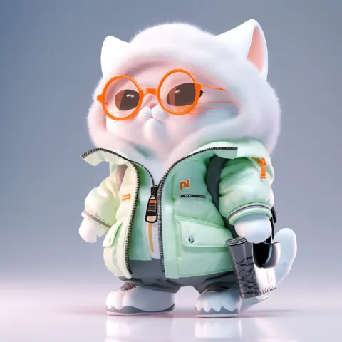 Trendy Ragdoll Cat Blind Box 3D Clay Character Design