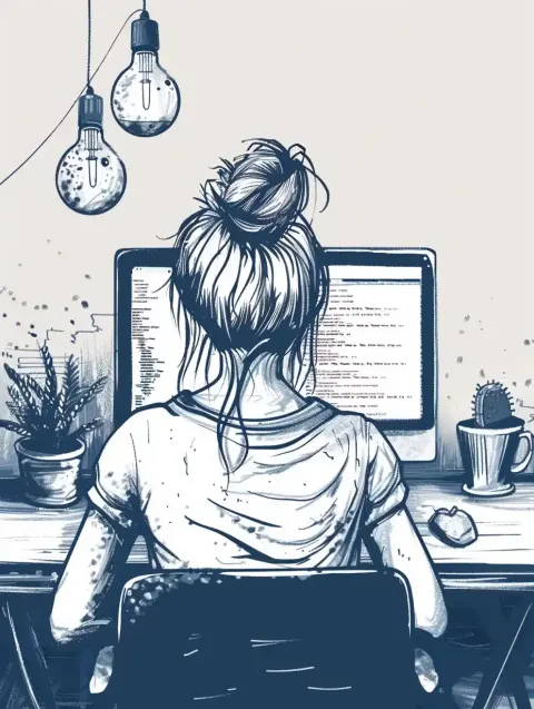 Vector Coding Girl