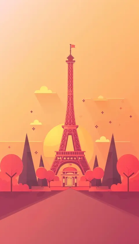 Flat Paris Monuments Flyer