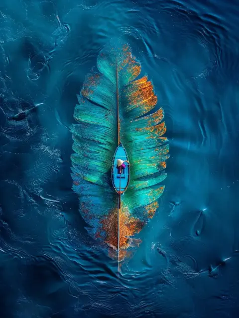 Feathered Leaf Floatation